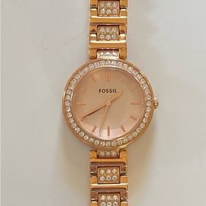 Fossil Karli rose gold tone stainless steel watch